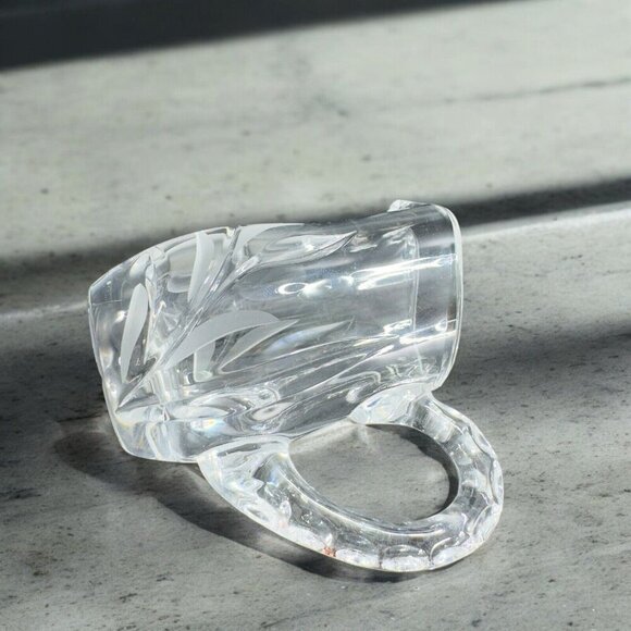 Vintage Clear Crystal Glass Miniature Small Pitcher Carafe Old Whimsical Decor - Picture 2 of 14